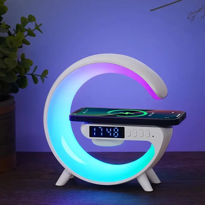 🎁Last Day 49% OFF - Multifunctional Bluetooth Speaker-Colorful Atmosphere Light Wireless Charging and Clock All-in-one Machine