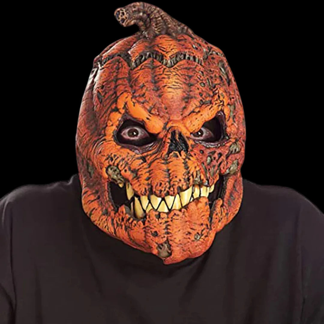 Pumpkin Mask With a Movable Jaw