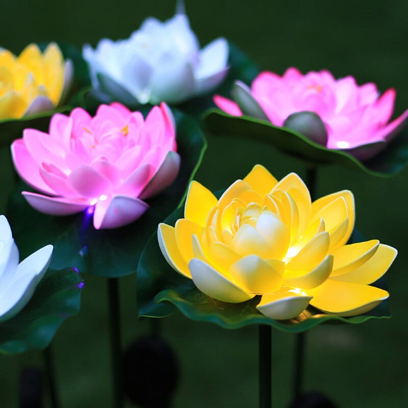 Last Day (40% Off) 🌻Waterproof Solar Garden Lotus Light