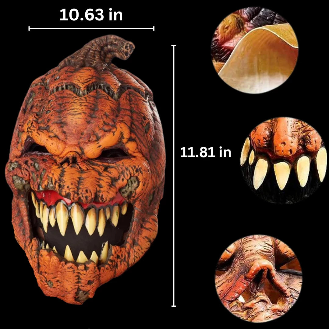 Pumpkin Mask With a Movable Jaw