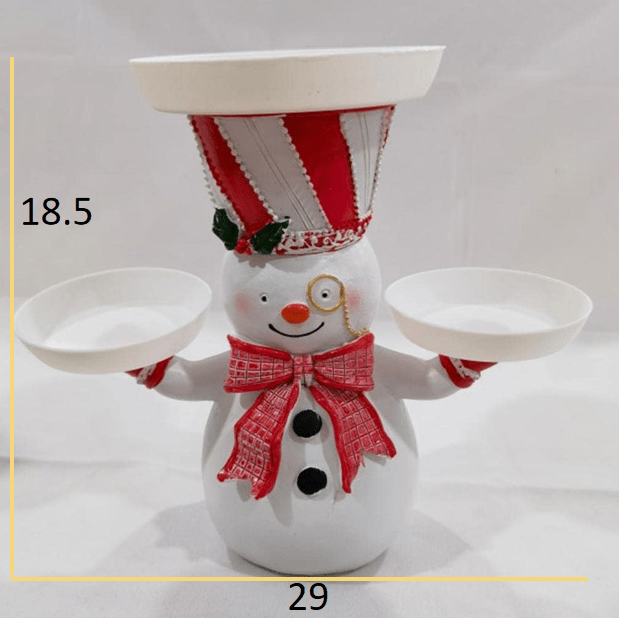 🎄🎅Christmas Snowman Treats Holder-with plate⛄