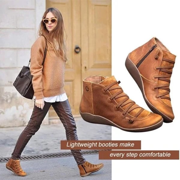 Comfortable leather arch support boots