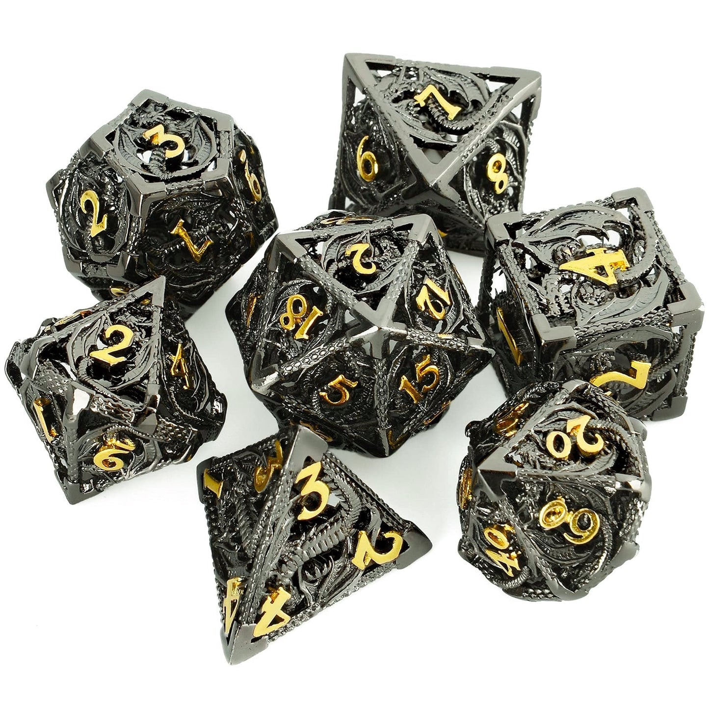 Hollow Metal Dragon Shaped Carving Dice Set🐲BUY 2 FREE SHIPPING