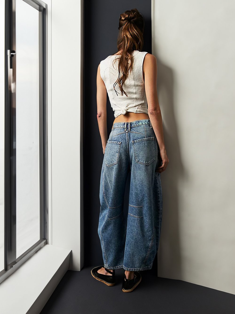 Casual and trendy mid-rise tube jeans - Buy two and get free shipping!