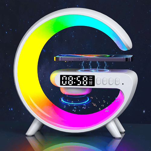 🎁Last Day 49% OFF - Multifunctional Bluetooth Speaker-Colorful Atmosphere Light Wireless Charging and Clock All-in-one Machine