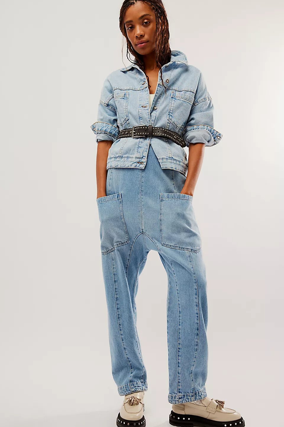 🔥Denim Jumpsuit With Pockets