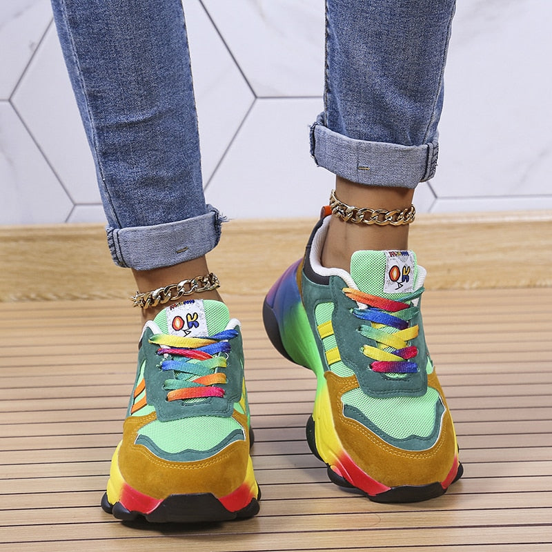 ( SALE)  | Comfortable & Stylish Rainbow Sneakers