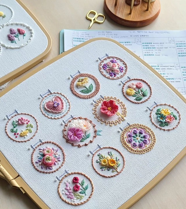 Small Flower Frame Embroidery Kit