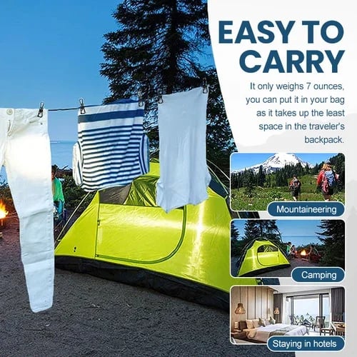 🔥 Portable Clothesline for Camping/Backyard/RV