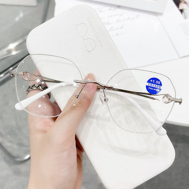 WOMEN'S DIAMOND RIMLESS ANTI-BLUE LIGHT PRESBYOPIA GLASSES✨