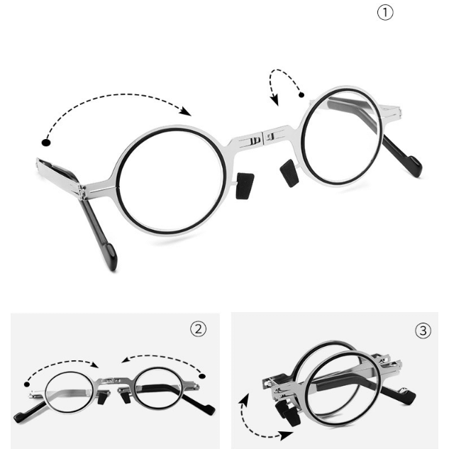 Ultra Light Titanium Material Screwless Foldable Reading Glasses