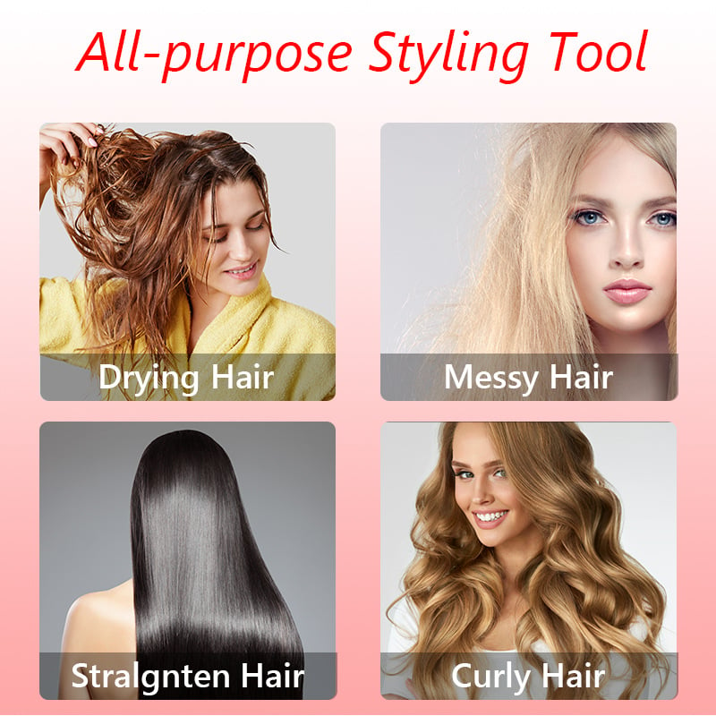 Three-in-one hot air styler and rotating hair dryer suitable for drying, curling, and straightening hair (energy-saving and efficient three-mode hot air styling equipment)