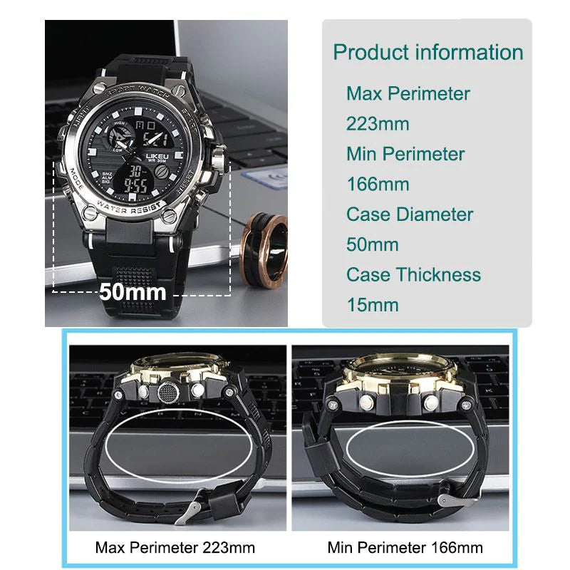 50m Waterproof High-end Men’s Sports Watch