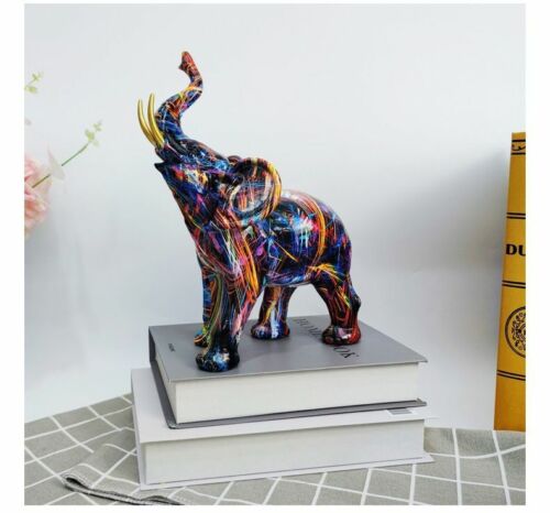 Creative Graffiti Elephant Figurine