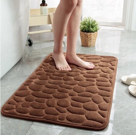 2022 New Arrival Cobblestone Embossed Bathroom Bath Mat