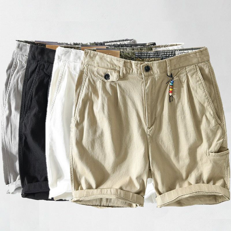 Men's Solid Color Cotton Casual  Islander Shorts