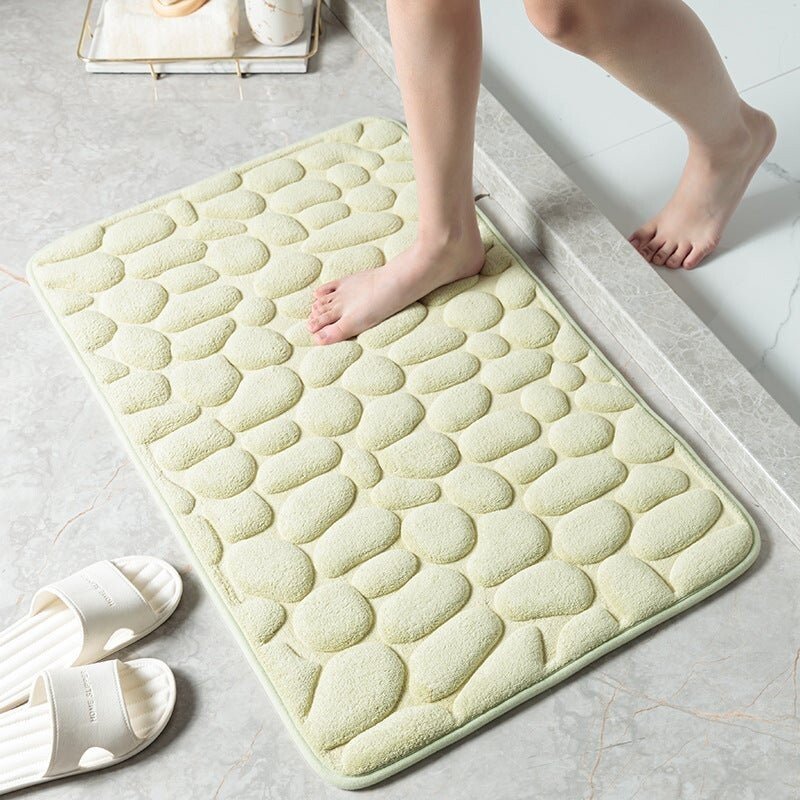 2022 New Arrival Cobblestone Embossed Bathroom Bath Mat