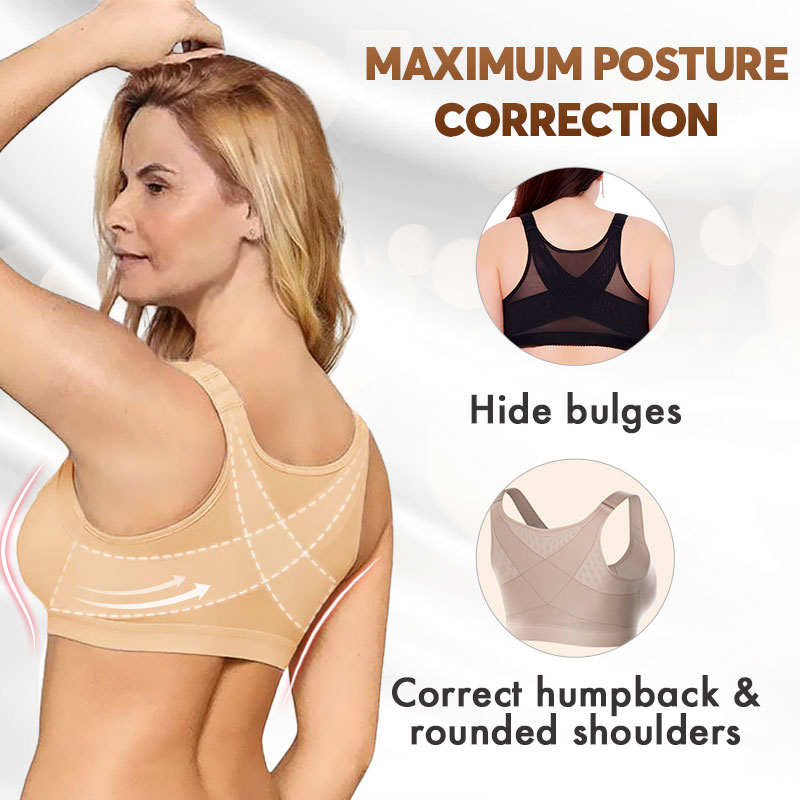 Women's 18-Hour Front Closure Wireless Back Support Posture Full Coverage Bra(BUY ONE GET TWO FREE)