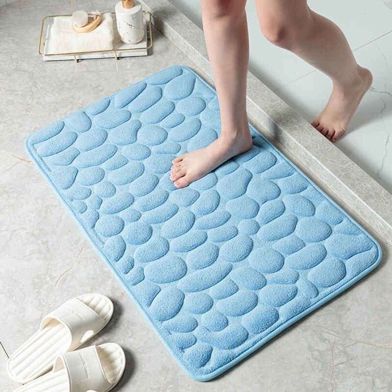 2022 New Arrival Cobblestone Embossed Bathroom Bath Mat