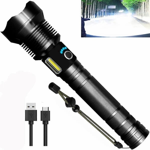 🔥LAST DAY SALE 49% OFF🔥 - LED Rechargeable Tactical Laser Flashlight High Lumens-Buy 2 Free Shipping