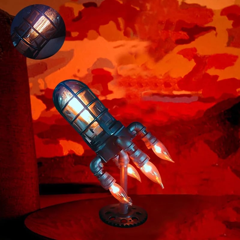 🔥NEW YEAR SALE- 49% OFF🔥🚀Steampunk Rocket Lamp