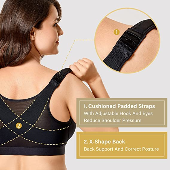 Women's 18-Hour Front Closure Wireless Back Support Posture Full Coverage Bra(BUY ONE GET TWO FREE)
