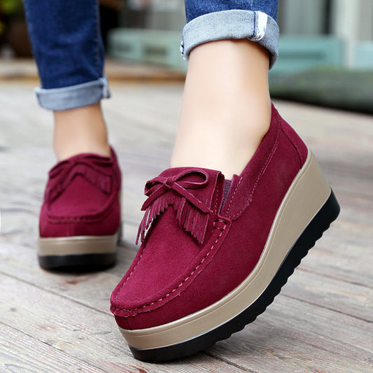 Women Tassel Moccasins Platform Shoes