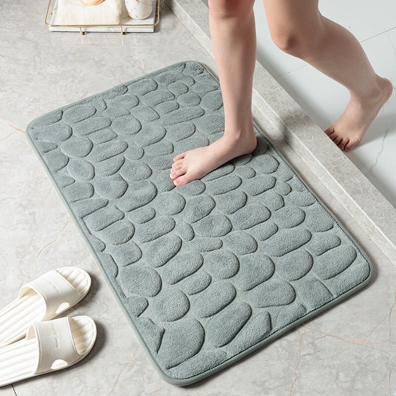 2022 New Arrival Cobblestone Embossed Bathroom Bath Mat