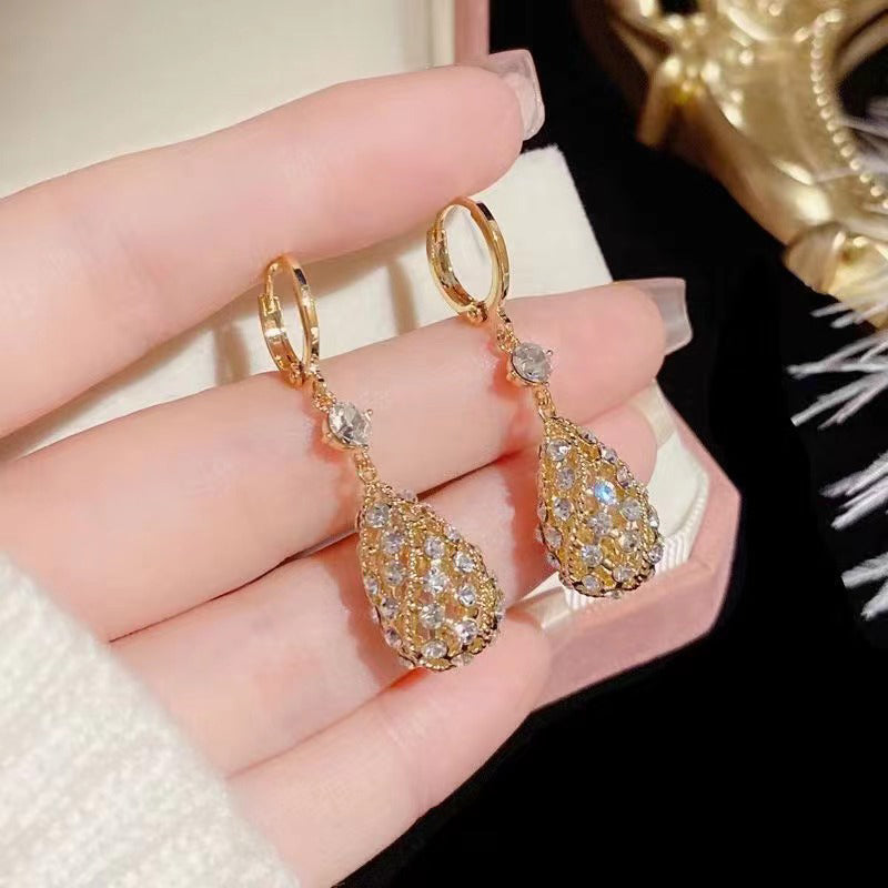 Fashion Diamond Water-Drop Earrings