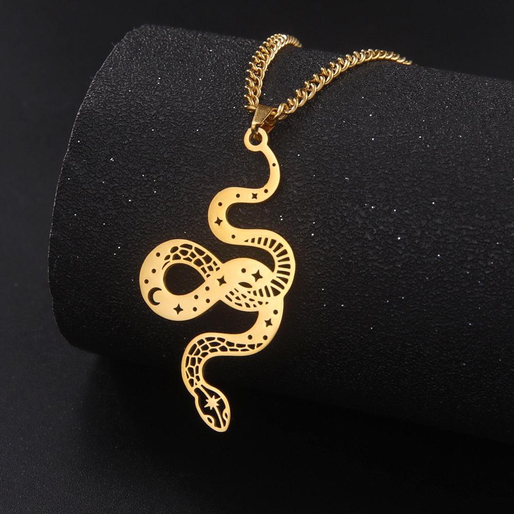 Gothic Snake Necklace Witchy Jewelry