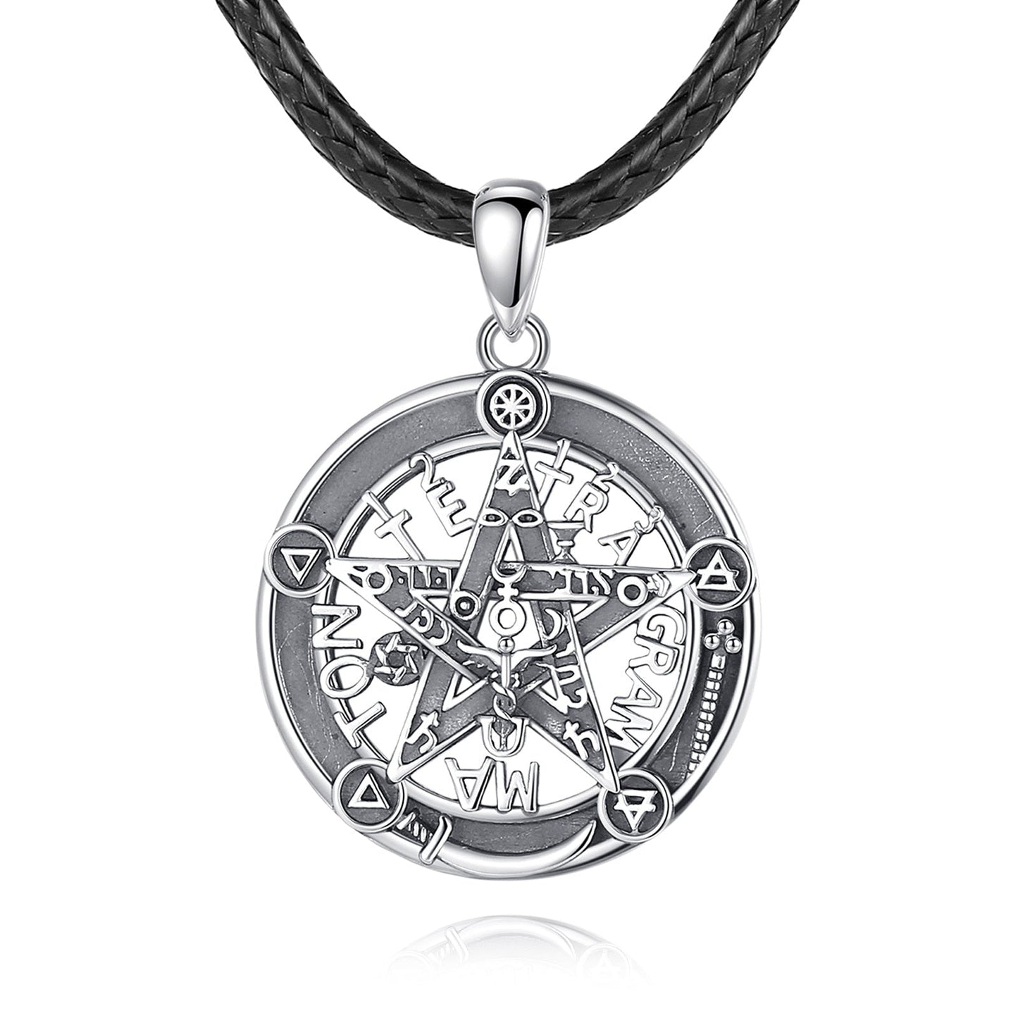 Runes Pentagram Wiccan Necklace Viking Jewelry