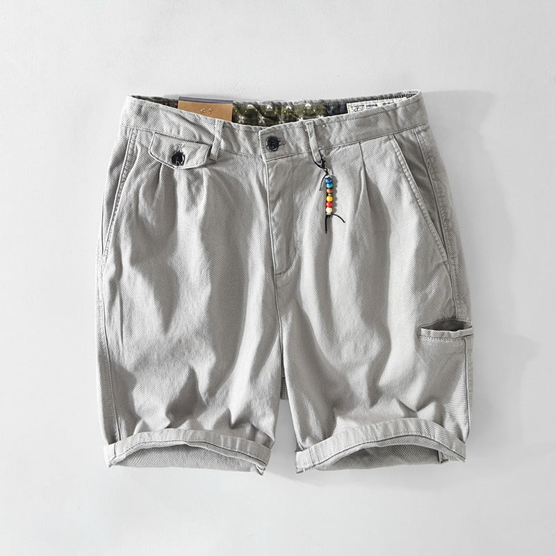 Men's Solid Color Cotton Casual  Islander Shorts