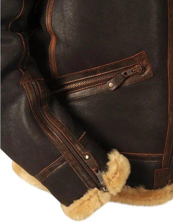 Pilot leather jacket-made of sheepskin