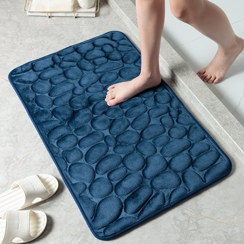 2022 New Arrival Cobblestone Embossed Bathroom Bath Mat