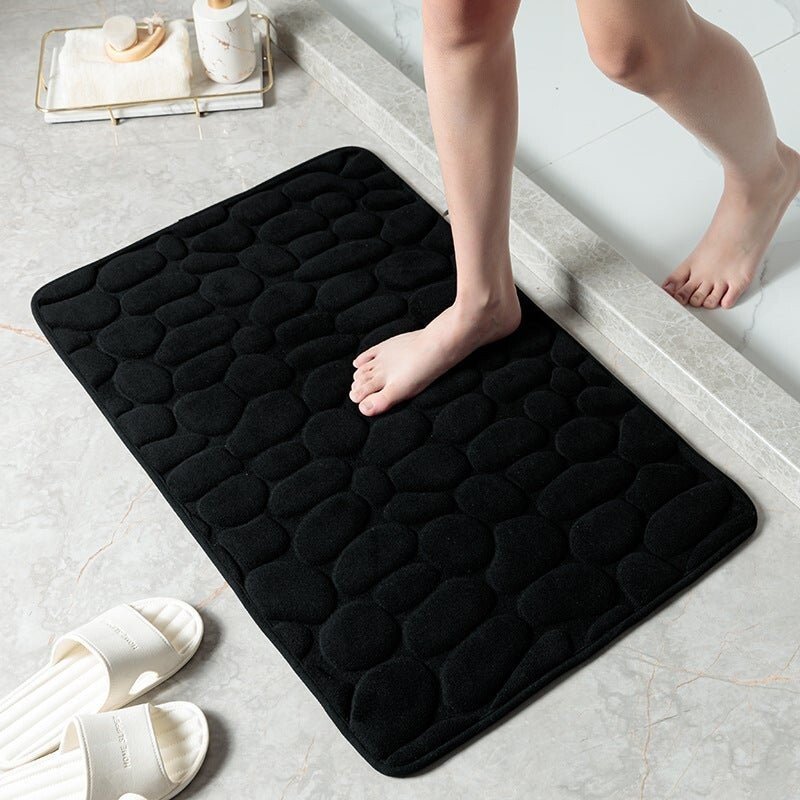 2022 New Arrival Cobblestone Embossed Bathroom Bath Mat