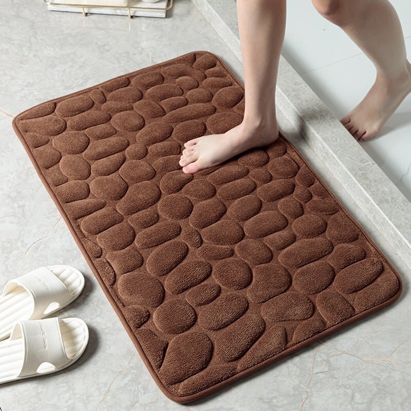 2022 New Arrival Cobblestone Embossed Bathroom Bath Mat